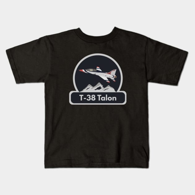 T-38 Talon Jet Trainer Airplane Kids T-Shirt by NorseTech